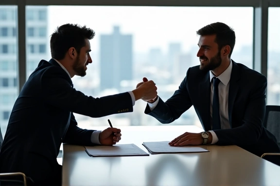 Corporate partnership meeting