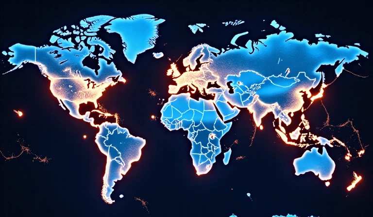 Global alumni network map