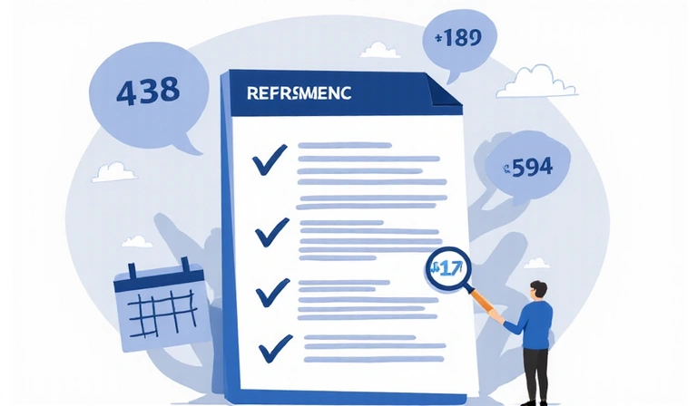 Policy update illustration showing document with refresh symbol